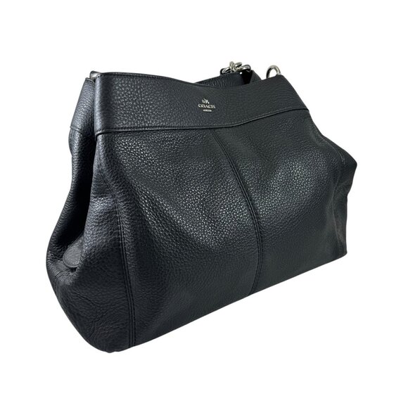 Coach Black Pebbled Leather Lexy Purse Hobo Shoulder Bag F28997 - Picture 3 of 10